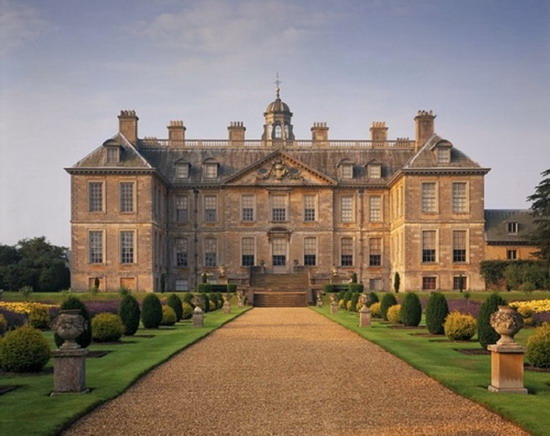 The North Front at Belton House, a Restoration country house built 1685-88.