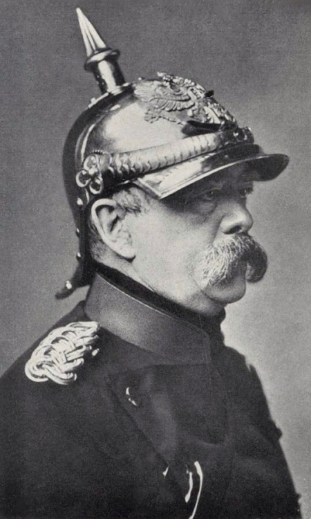 Otto von Bismarck wearing an officer’s picklehaulbe