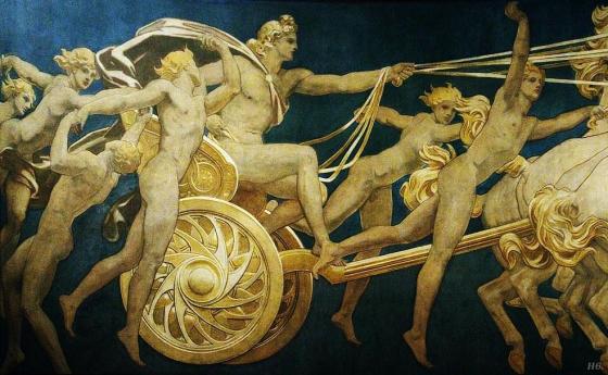 Apollo in his chariot with the hours, John Singer Sargent