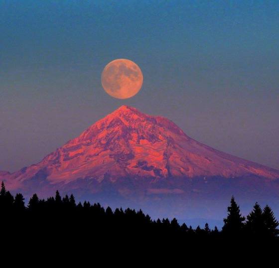 full moon mountain