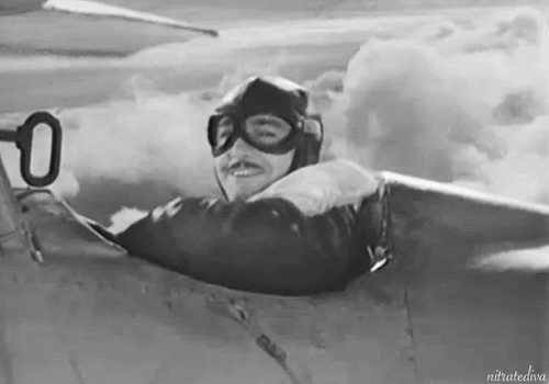 Robert Armstrong flips the bird in The Lost Squadron