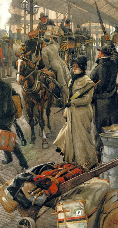train James Tissot, The Departure Platform, Victoria Station, 1880