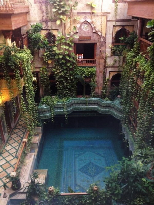 pool courtyard
