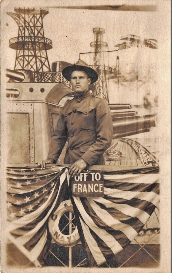 soldier WWI off to france