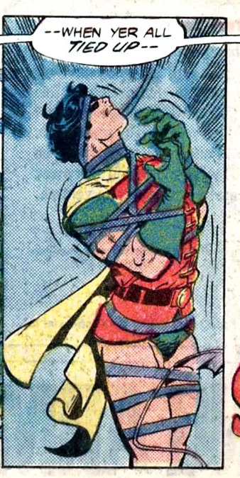 batman and robin tied up