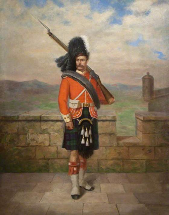 unknown artist; A Soldier; The Regimental Museum of the Argyll and Sutherland Highlanders; http://www.artuk.org/artworks/a-soldier-124198