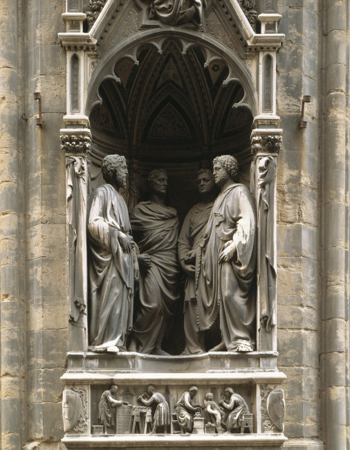 S0070766 Four Crowned Saints (Quattro Santi Coronati). Image licenced to Christine Kuan OXFORD UNIVERSITY PRESS by Christine Kuan Usage :  - 760 X 650 pixels (Web pages)  © Scala / Art Resource