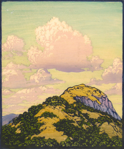 mountain and clouds