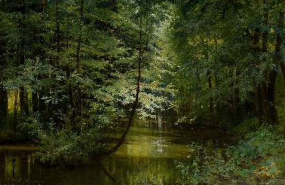 Forest River, Grigoriy Grigorievich Myasoyedov (Russian, 1834-1911).