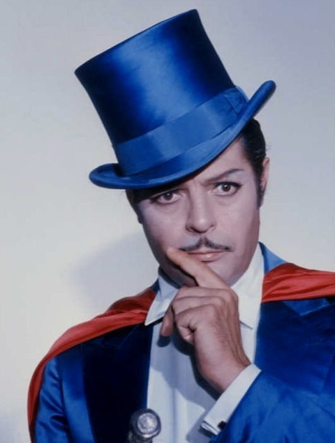 Marcello Mastroianni dressed as Mandrake in Intervista [1987] by Federico Fellini