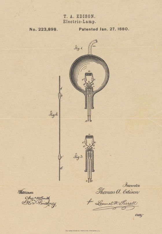 electric bulb patent edison