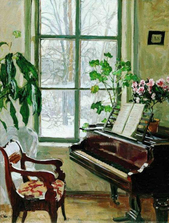 Living room with grand piano in. - Zhukovsky Stanislav Yulianovich
