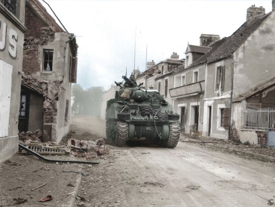 TANK IN NORMANDY WWII