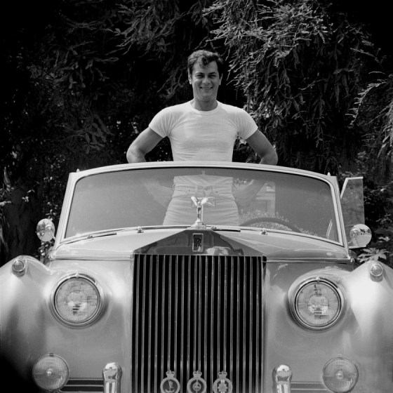 Tony Curtis And His Rolls Royce, 1961 by Ralph Crane