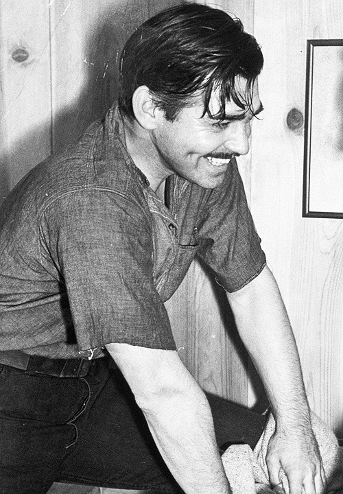 Clark Gable on the set of Gone with the Wind (1939)