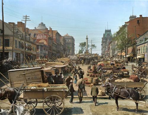 Jacques Cartier Square, Montreal, Canada in 1900