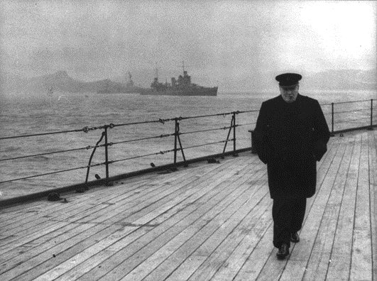 WWII churchill north atantic meeting