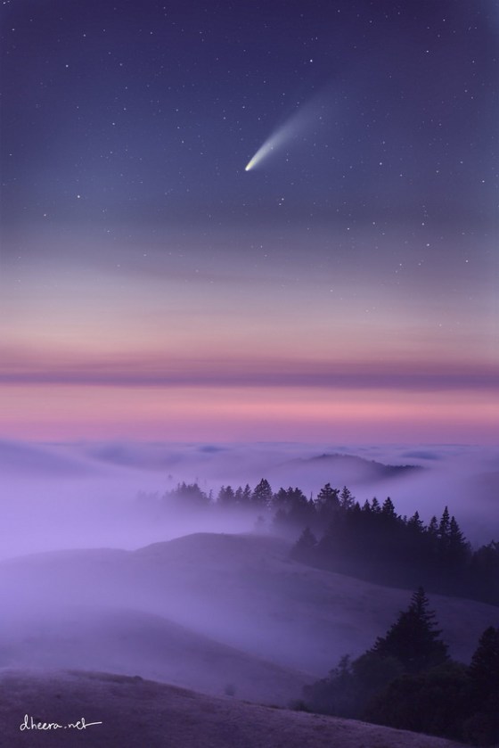 comet over california