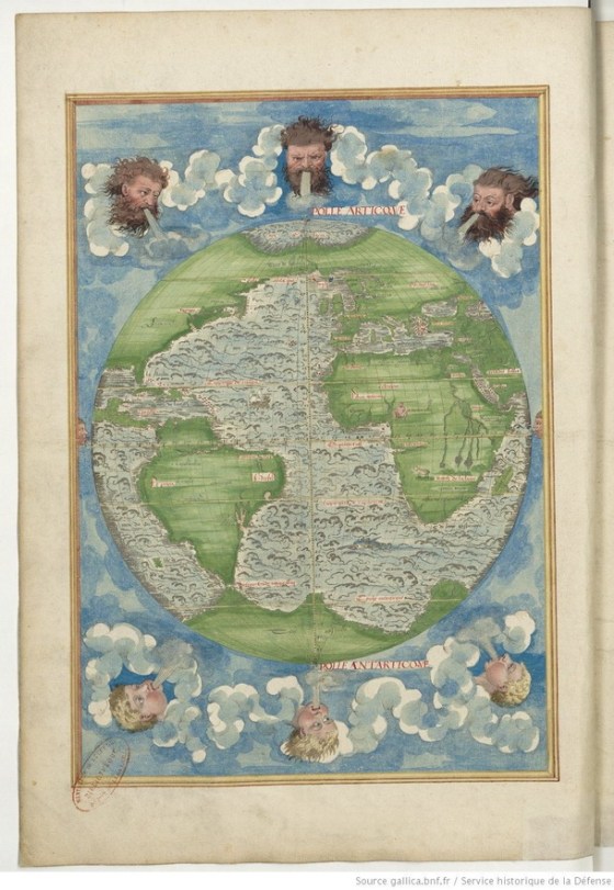 MAP Guillaume Le Testu in 1555
