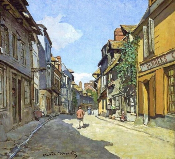 La Rue Bavolle at Honfleur (1864) by Claude Monet