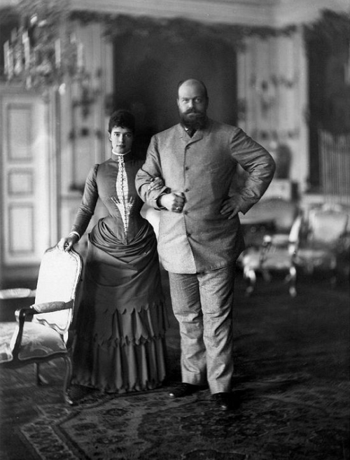 Emperor Alexander III and Empress Maria Feodorovna at Fredensborg Palace, Copenhagen, 1893.