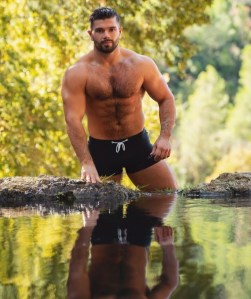 MODEL FABIEN SASSIER IN THE WATER MATTHEW S ISLAND model-fabien-sassier-in-the-water-matthew-s-island