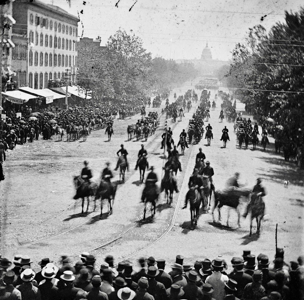 The Grand Review of the Armies Parade commemorating the end of the US Civil War, Washington DC, May&nbsp;1865
