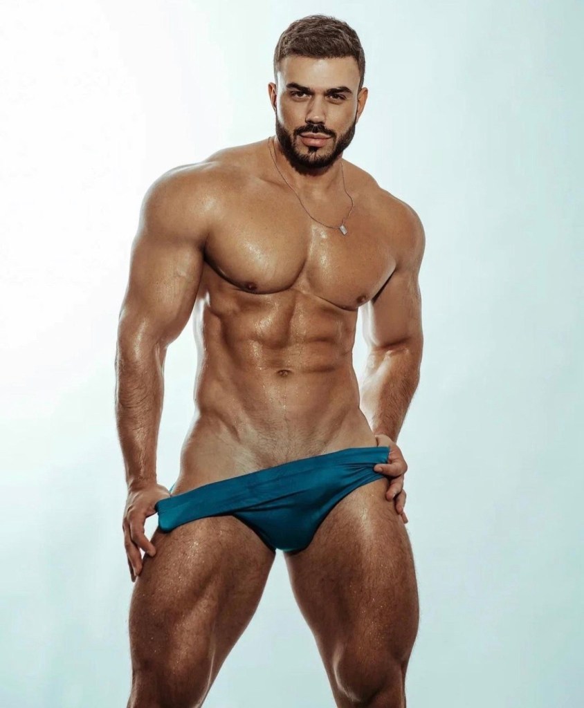 MODEL WEARING BLUE&nbsp;SWIMWEAR