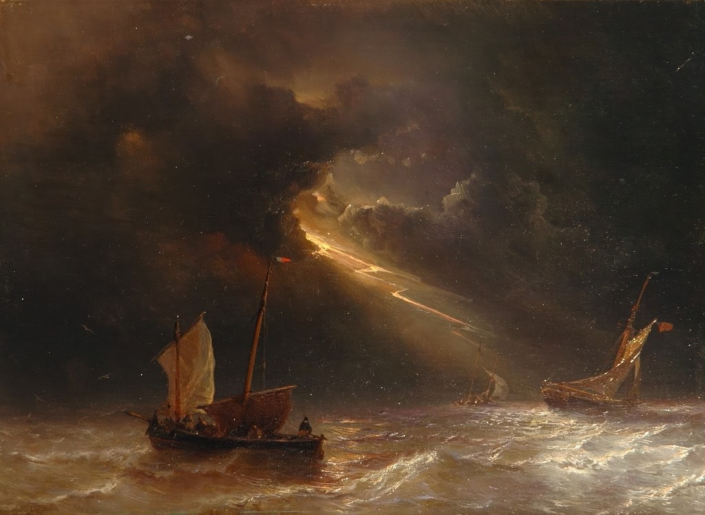 “Storm on the High Seas” by Louis Meijer,&nbsp;1800s