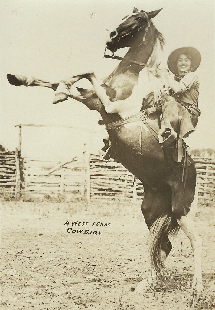 West Texas cowgirl, circa&nbsp;1920