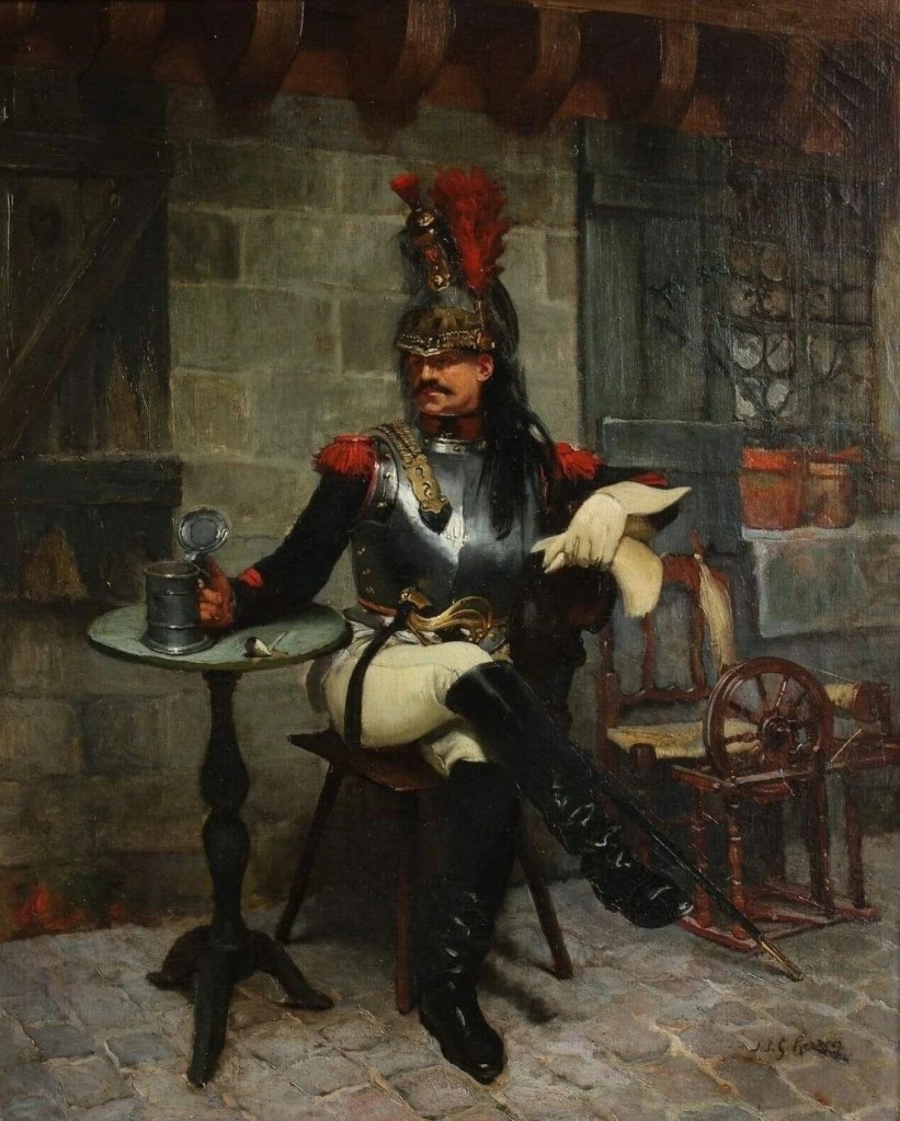 “Portrait of French Cuirassier” by Jean Jacques&nbsp;Scherrer